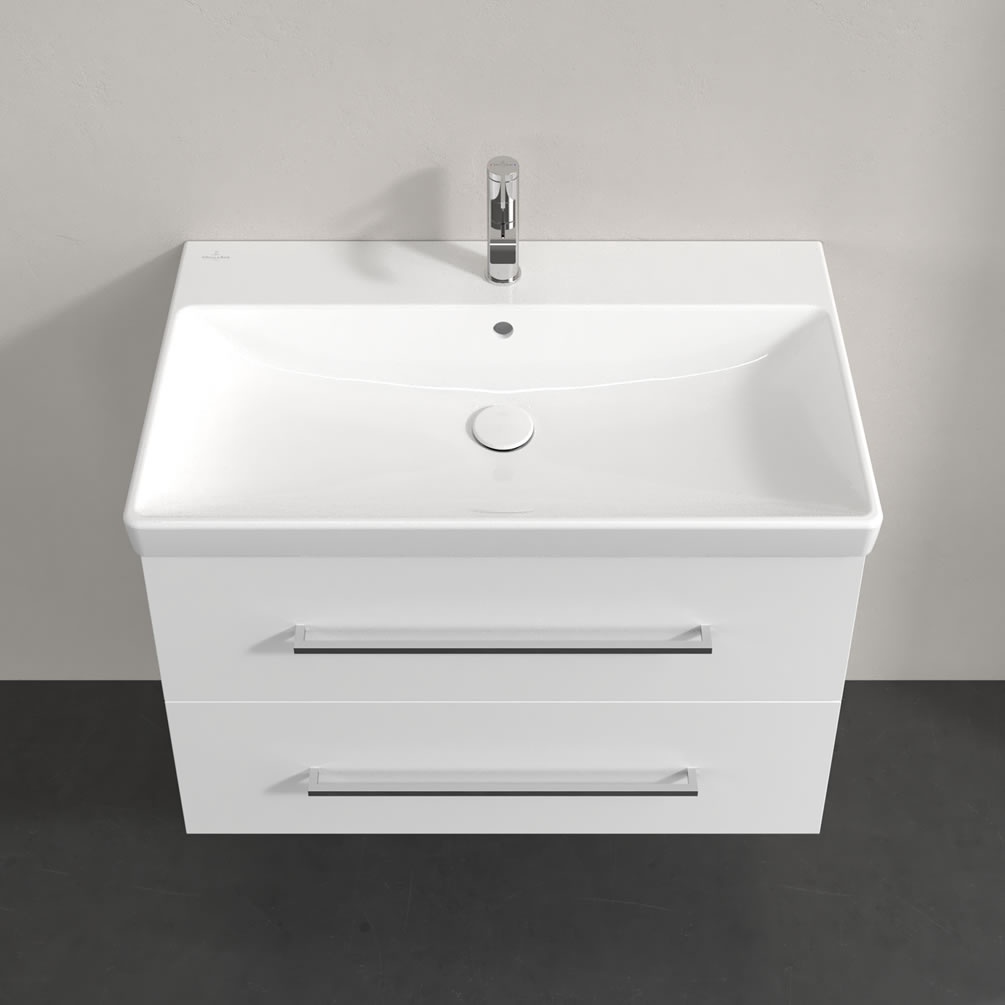 Lifestyle image of Villeroy & Boch Avento Brilliant White 800mm Wall-Hung Basin Vanity Unit
